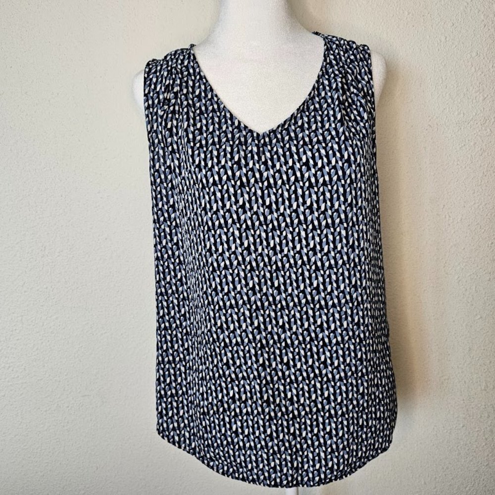 Banana Republic Loose Fit Dress Tank Pleated Shoulder/Back Center Women's Medium
